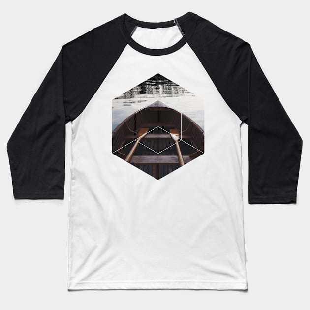 Peaceful Mind Boat Geometry Photography Baseball T-Shirt by deificusArt